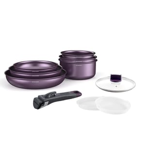 Abnehmbares Kochgeschirrset – 10-teilig – Aubergine