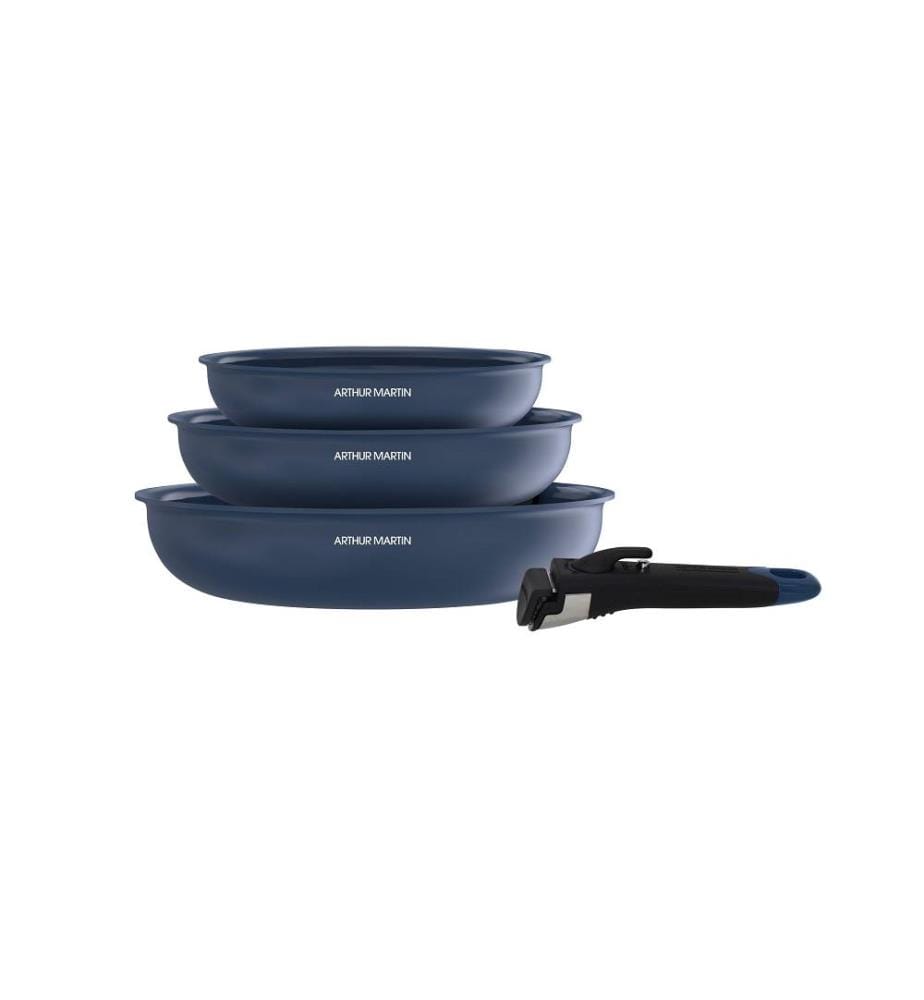 3er-Set Pfannen – Blau