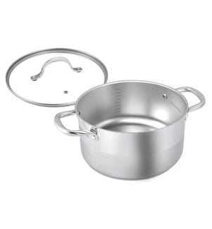 Topf 28 cm mit Deckel – Edelstahl