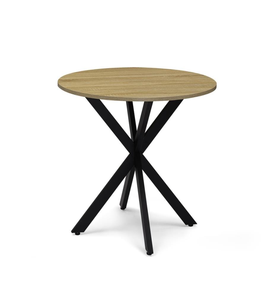 Esstisch Soline 80 x 80 x 75 cm - Holz & Schwarz