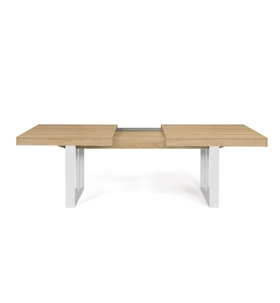 Brixton Ausziehbarer Esstisch 200-300 x 90 x 75 cm - Braun & Weiss