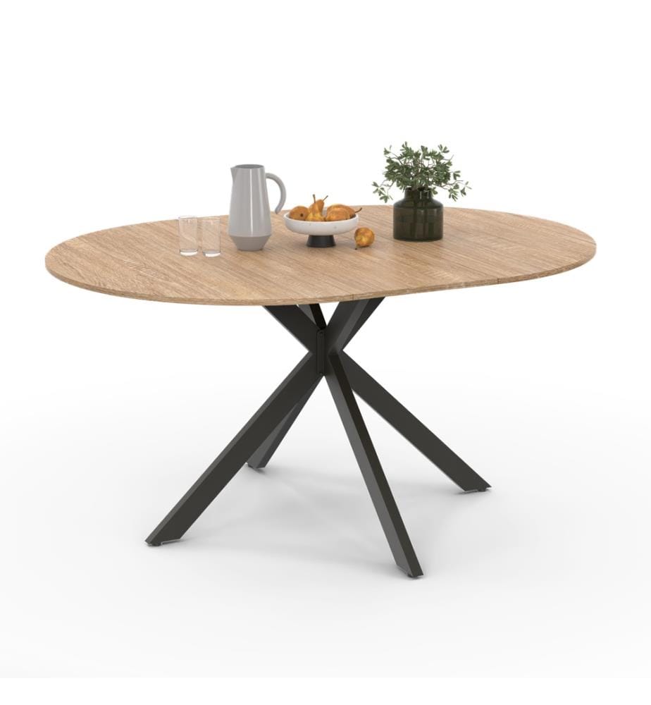 Ausziehbarer Esstisch Soline 110-150 cm - Schwarz