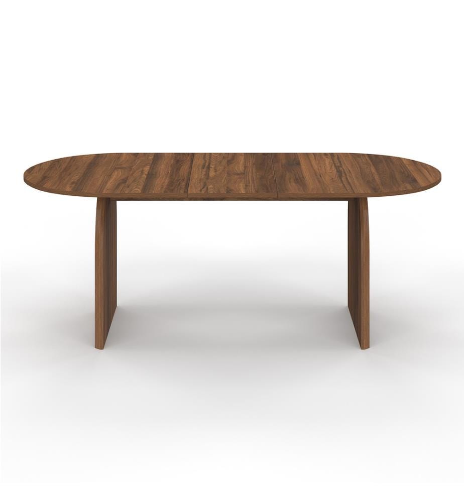 Table repas extensible Japandi 160-200cm - Brun effet noyer