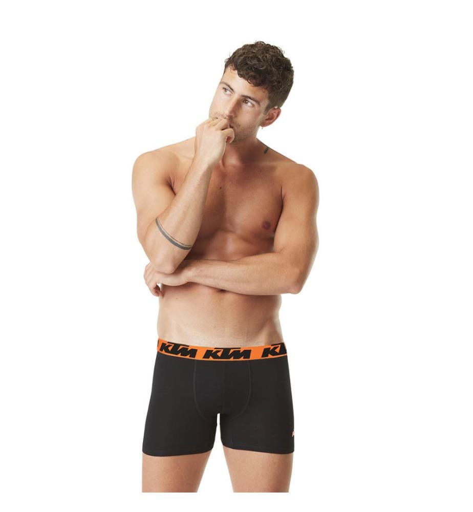 Set of 4 Boxers - Black & Orange