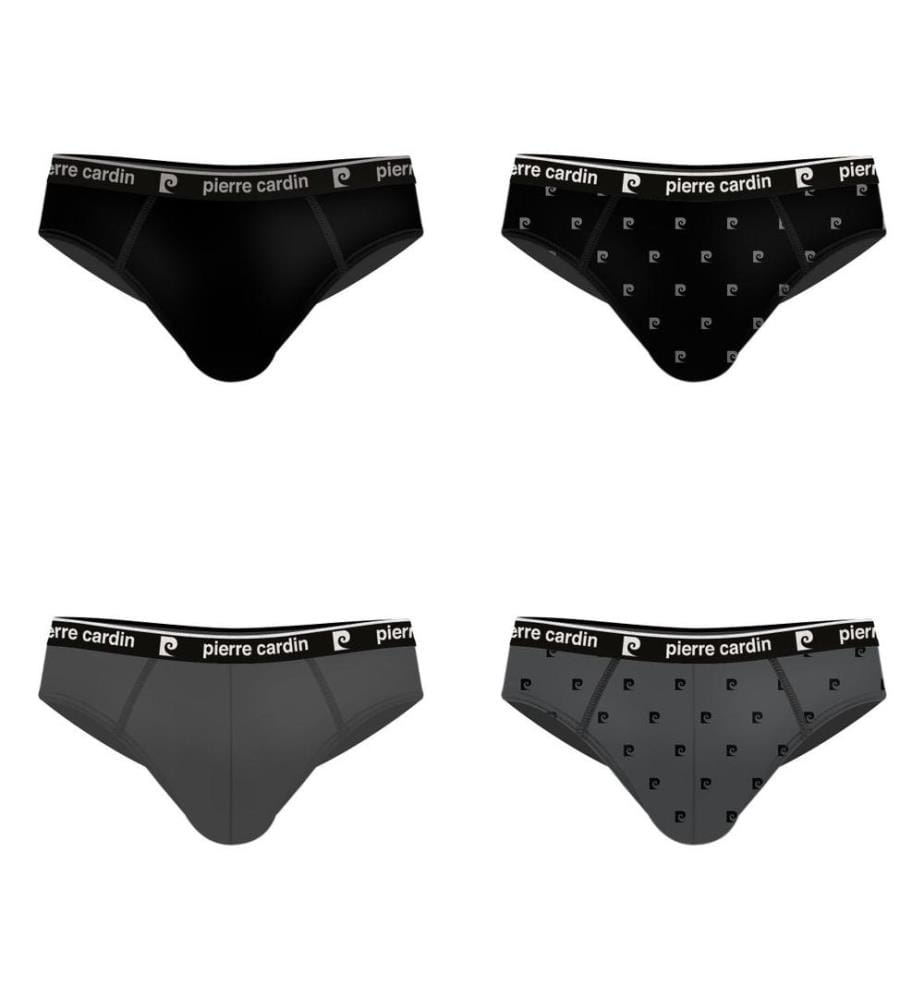 Set di 4 Slip - Nero e Grigio