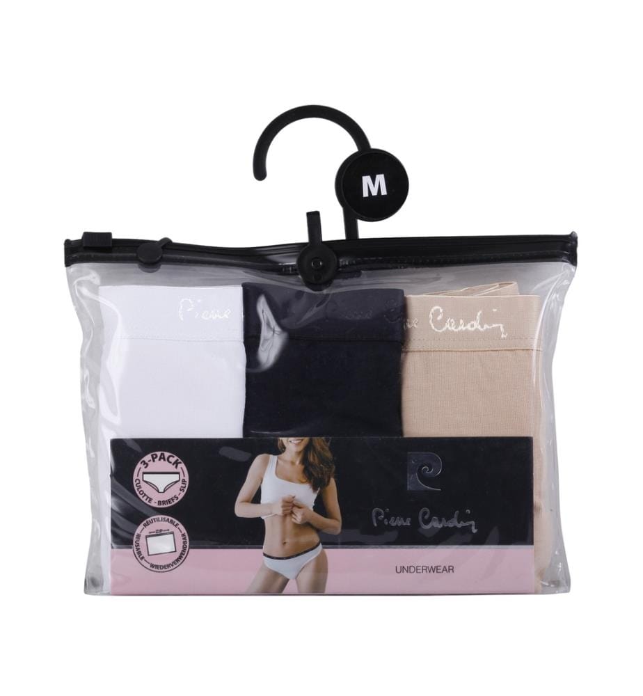 3er-Pack einfarbige Baumwollslips – 3 Farben