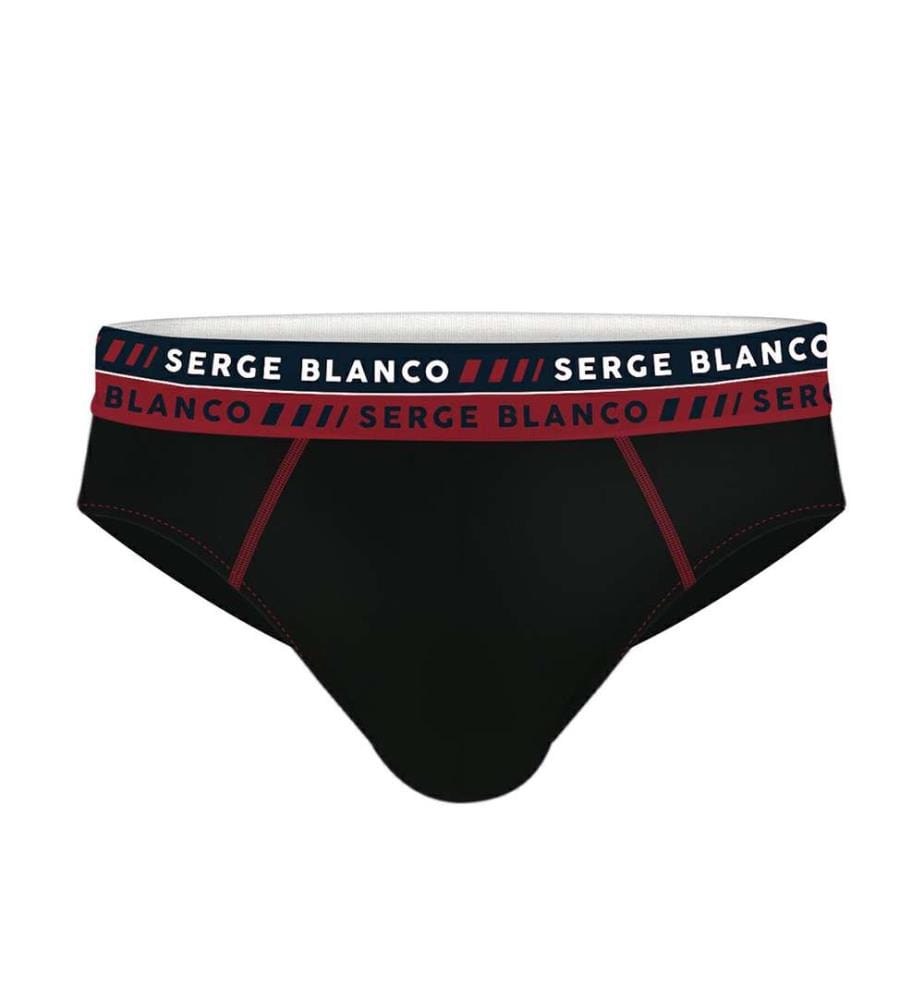 Set di 4 slip in cotone francese - Nero