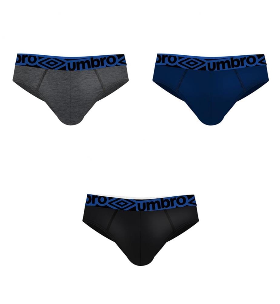 Set di 3 slip Diamon - Grigio, Blu e Nero