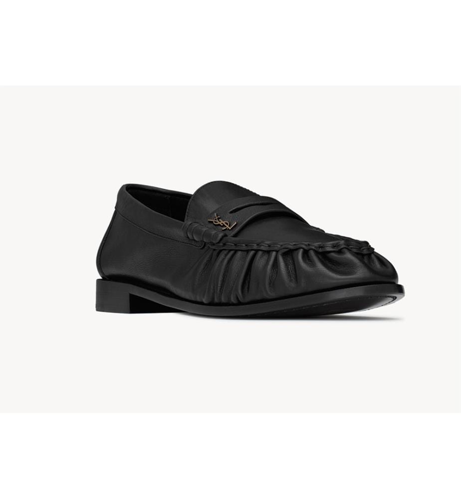 Soft, matt leather loafers – Black