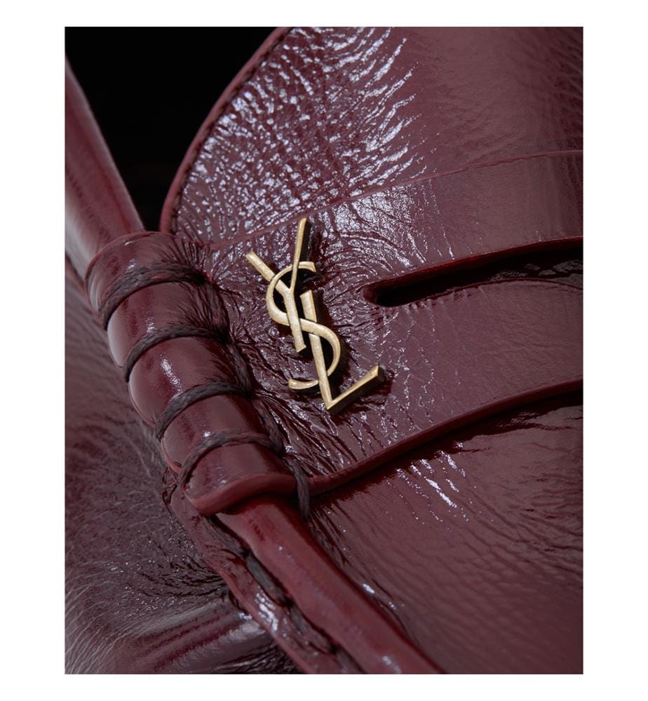 Mocassins souples en cuir lisse - Bordeaux