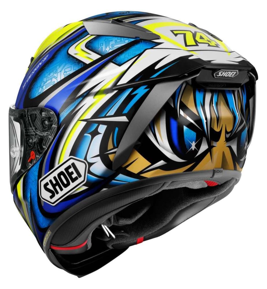 Casque intégral X-Spirit Pro Daijiro TC-3 - Bleu clair/Jaune/Blanc