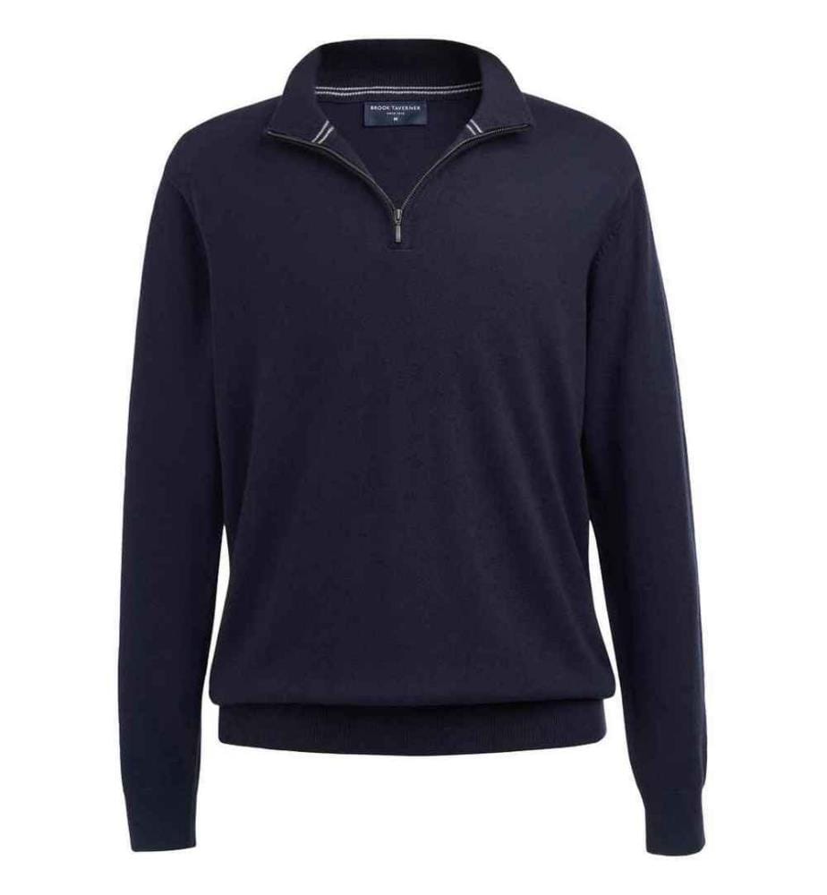 Brook Taverner - "Copenhagen" Pullover mit kurzem Reissverschluss für Herren