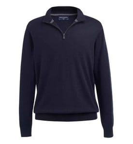 Brook Taverner - "Copenhagen" Pullover mit kurzem Reissverschluss für Herren