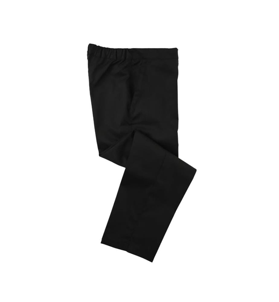 Dennys Unisex Kochhose, schwarz, elastischer Bund
