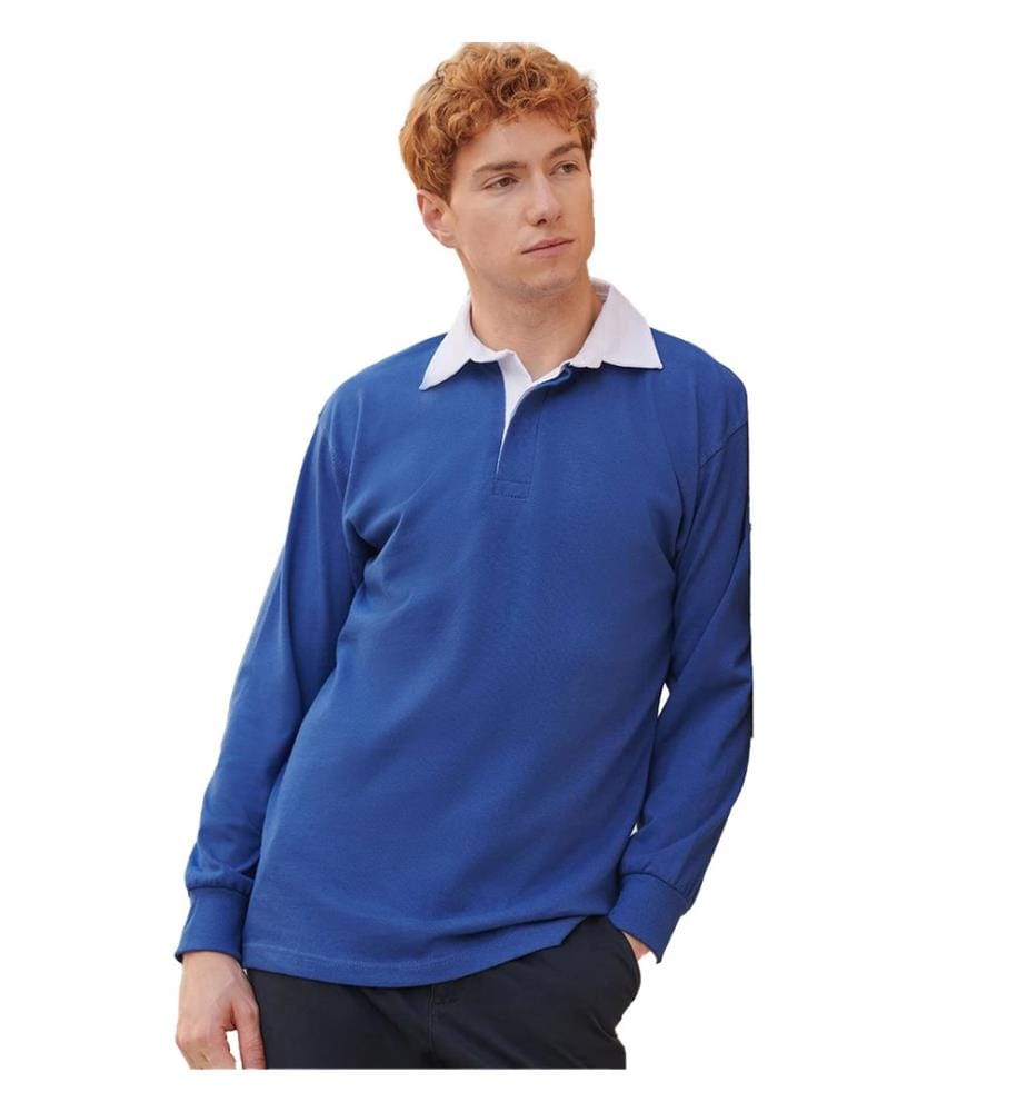 Front Row Langarm Klassik Rugby Polo Shirt