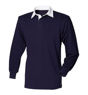Front Row Langarm Klassik Rugby Polo Shirt