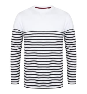 Front Row Herren T-Shirt, gestreift, langärmlig