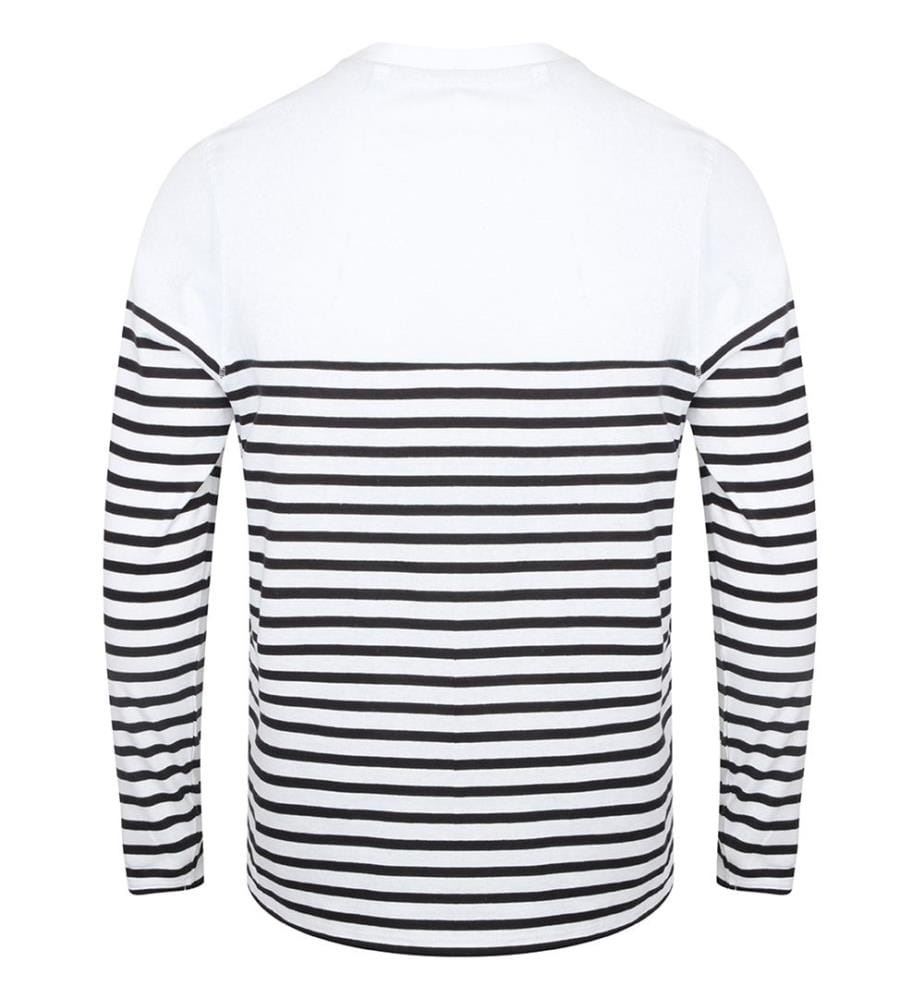 Front Row Herren T-Shirt, gestreift, langärmlig
