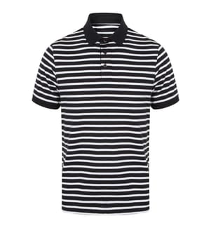 Front Row Herren Streifen Jersey Polo Shirt