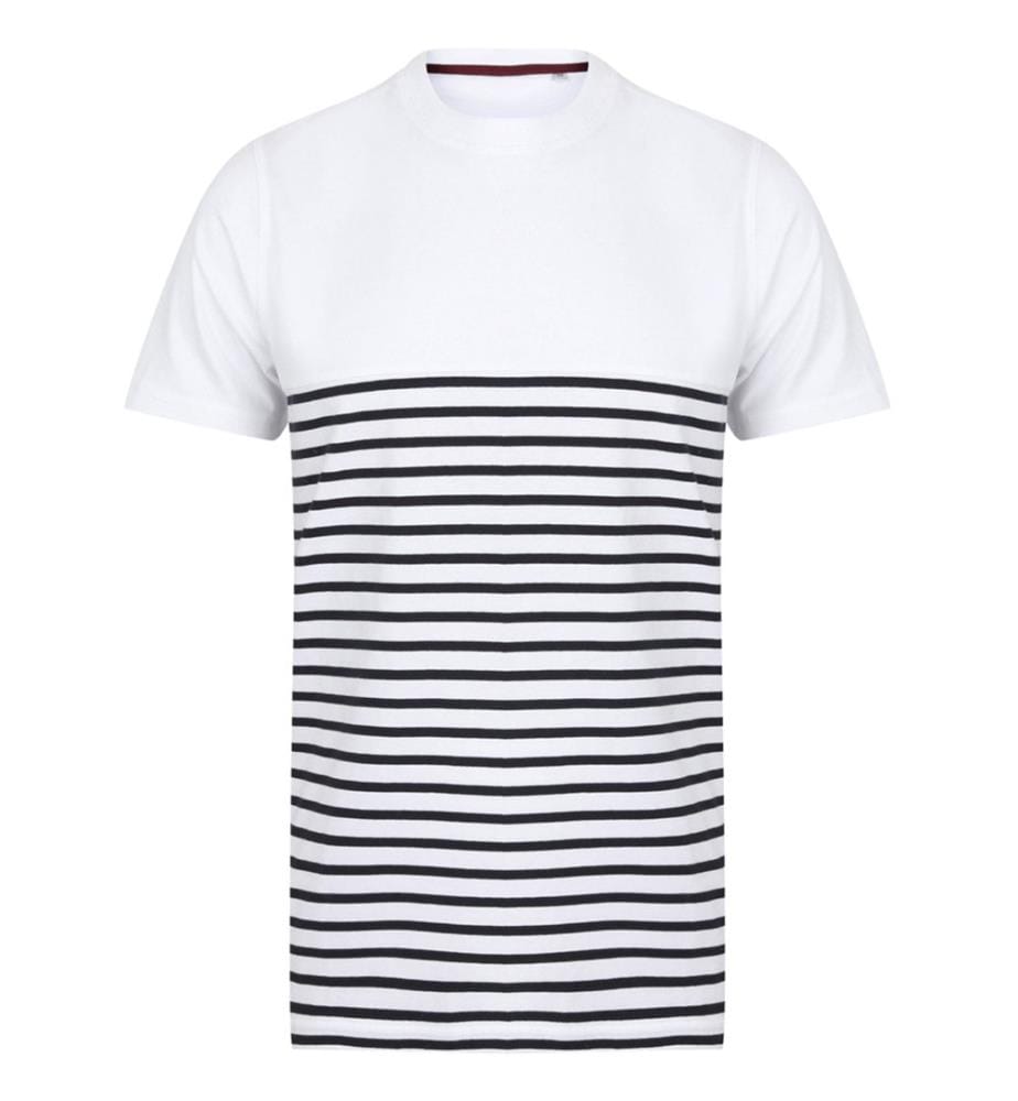 Front Row Unisex Breton T-Shirt mit Streifen