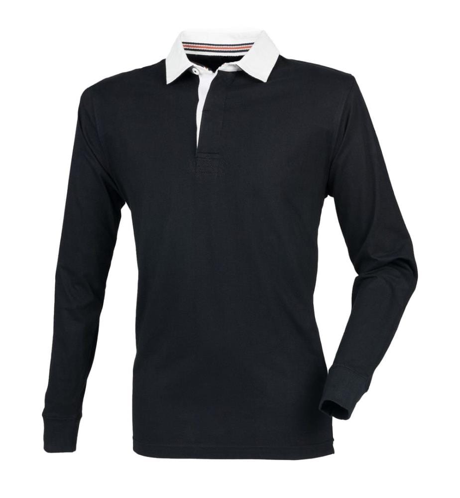 Front Row Herren Premium Longsleeve / Rugby-Shirt / Polo-Hemd, langärmlig