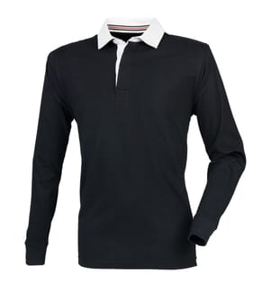 Front Row Herren Premium Longsleeve / Rugby-Shirt / Polo-Hemd, langärmlig