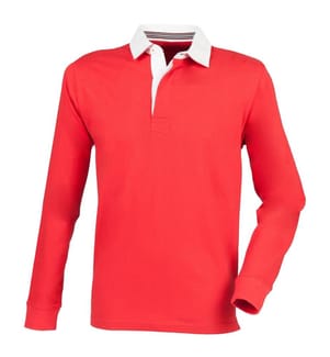Front Row Herren Premium Longsleeve / Rugby-Shirt / Polo-Hemd, langärmlig