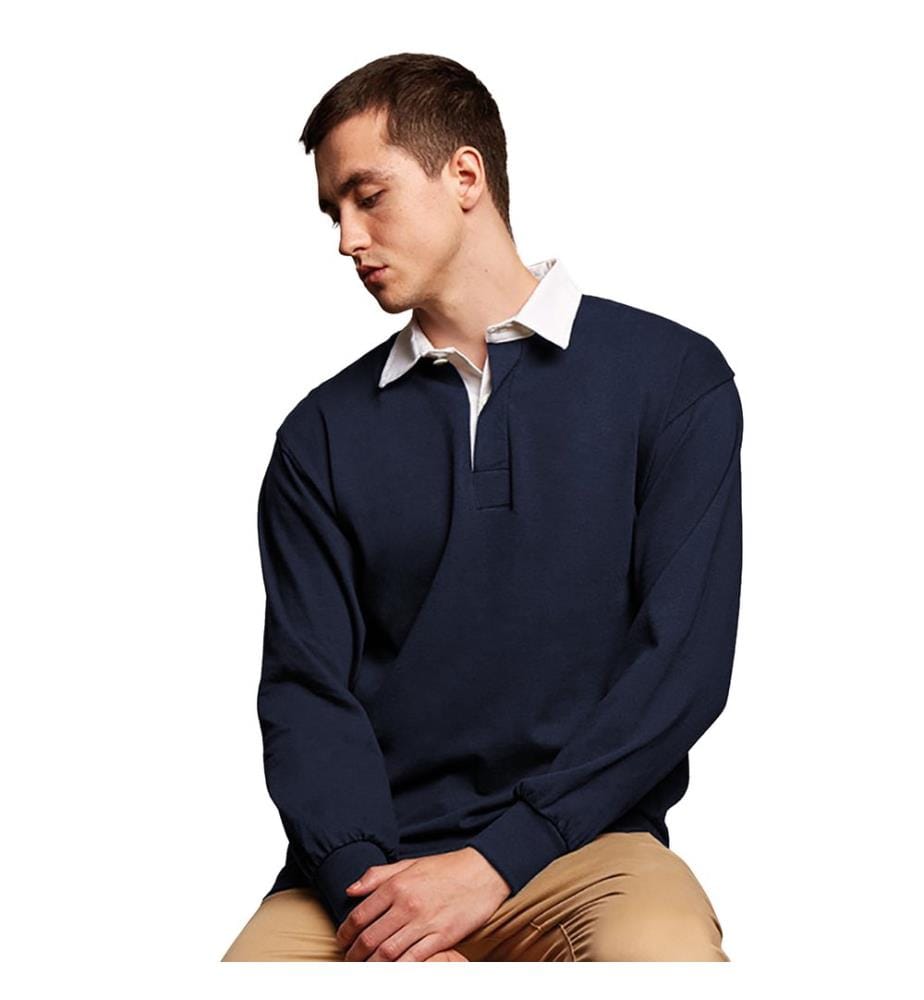 Front Row - Polo Manica Lunga 100% Cotone - Uomo
