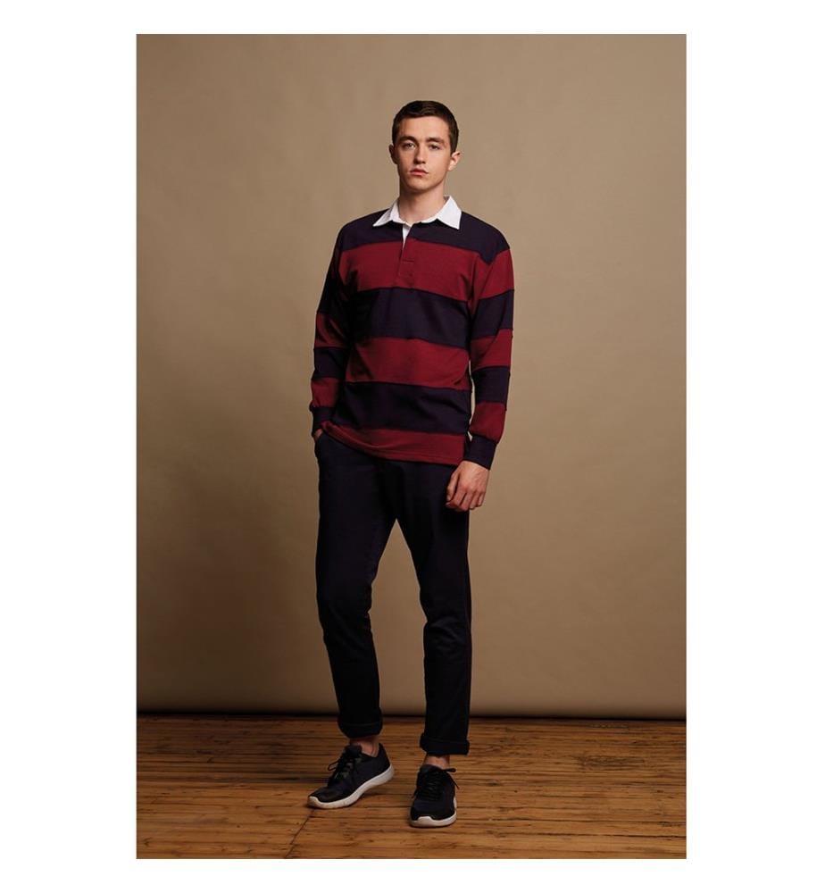 Front Row - Polo Manica Lunga 100% Cotone - Uomo