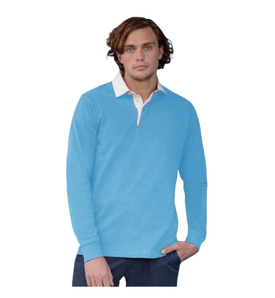 Front Row - Polo Manica Lunga 100% Cotone - Uomo