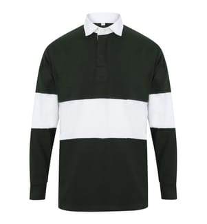 Front Row Unisex Rugbyshirt mit Kontraststreifen