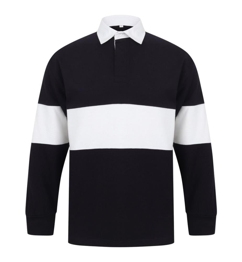 Front Row Unisex Rugbyshirt mit Kontraststreifen