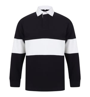 Front Row Unisex Rugbyshirt mit Kontraststreifen