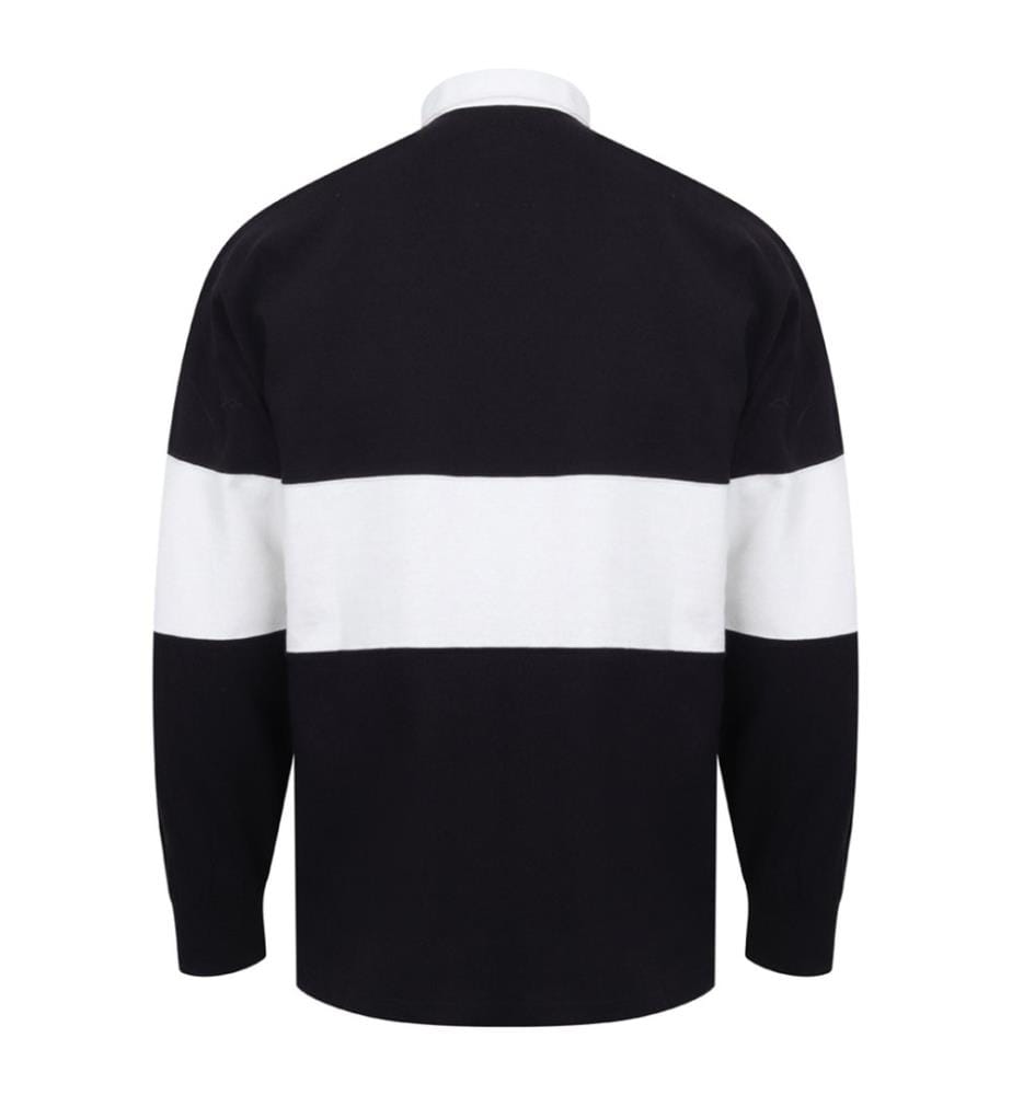 Front Row Unisex Rugbyshirt mit Kontraststreifen