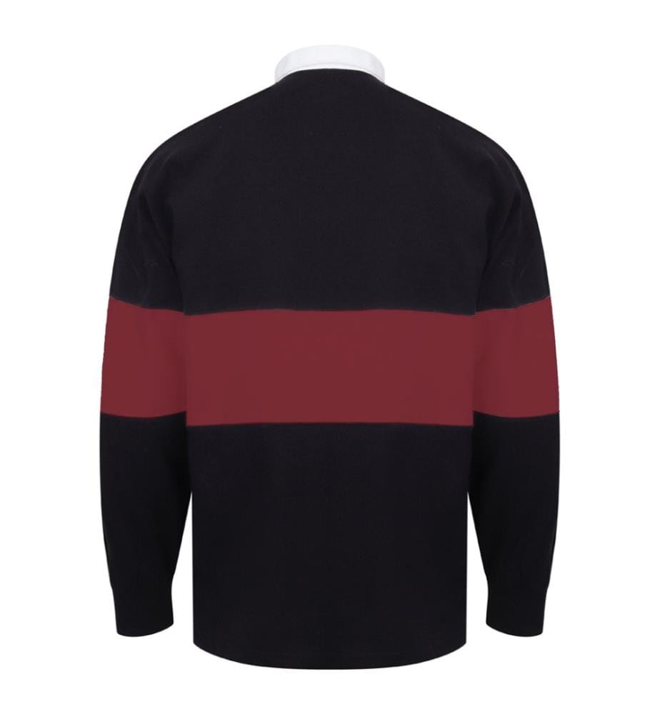 Front Row Unisex Rugbyshirt mit Kontraststreifen