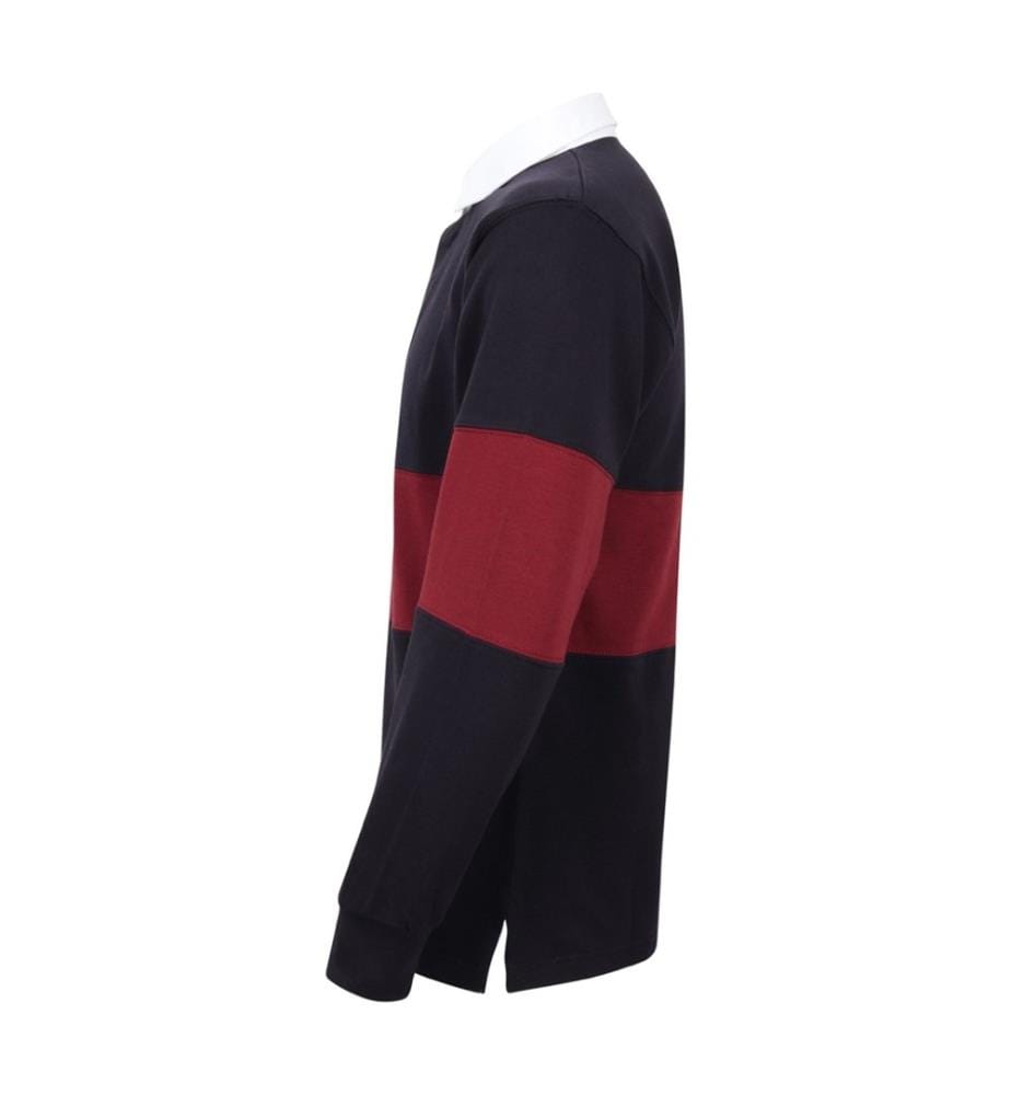 Front Row Unisex Rugbyshirt mit Kontraststreifen