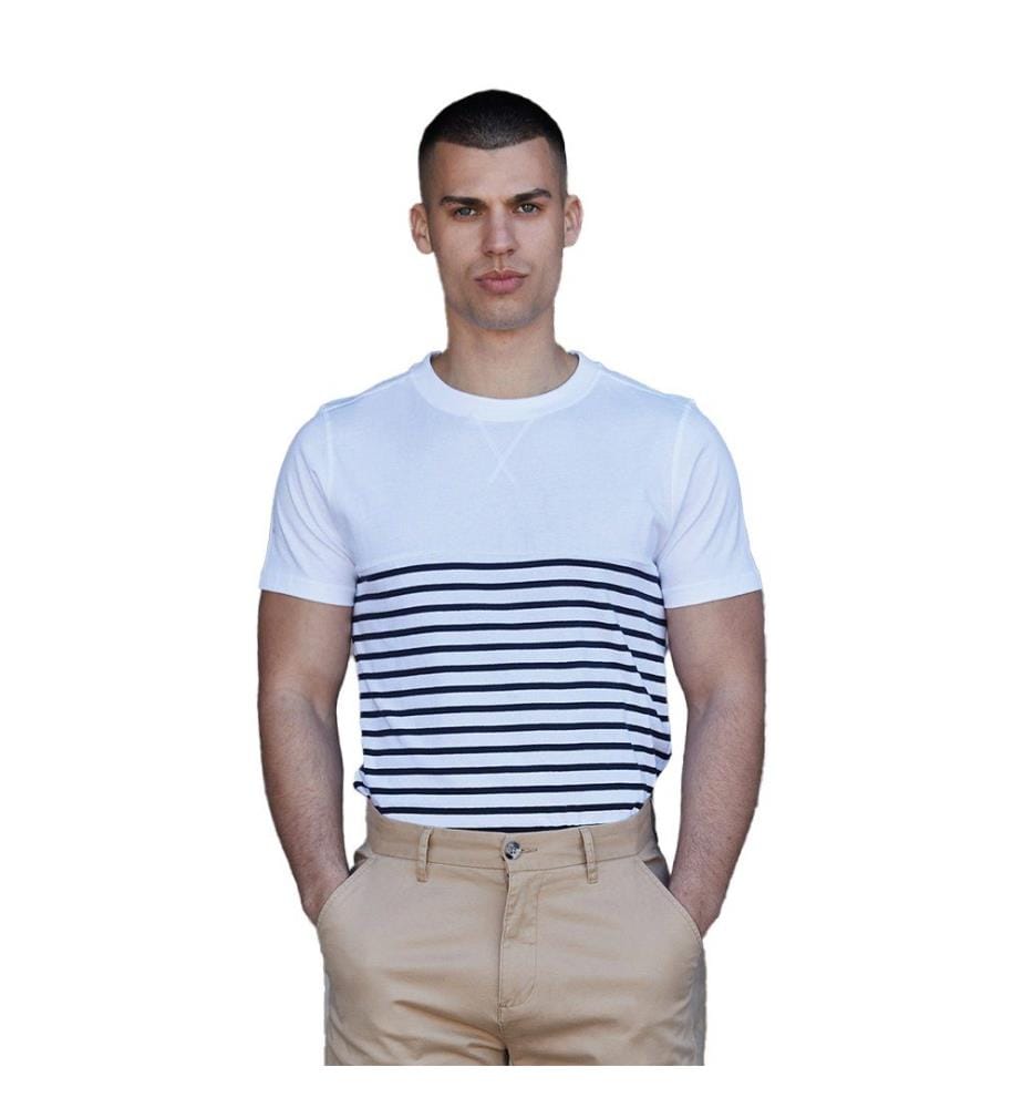 Front Row - "Breton" T-Shirt ohne Etiketten für Herren/Damen Unisex