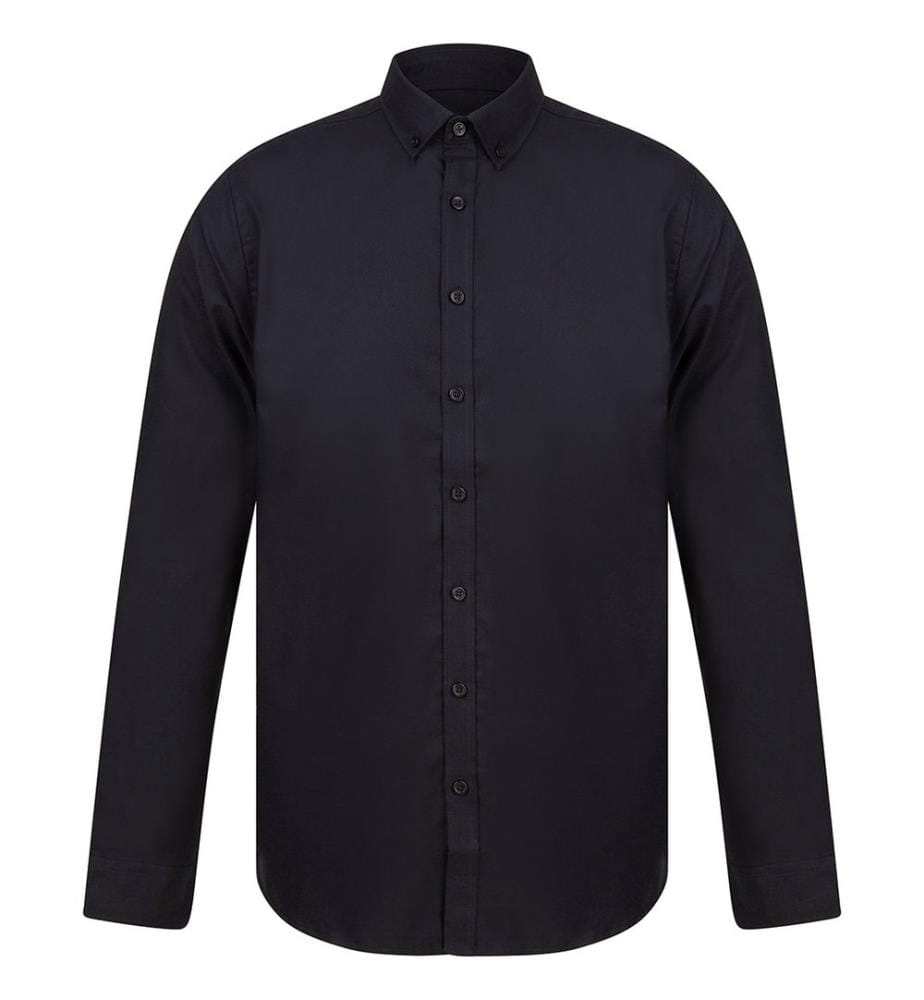 Henbury Modern Camicia Formale Aderente Manica Lunga Uomo