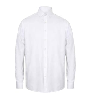 Henbury Herren Modern Langarm Klassik Fit Oxford Hemd