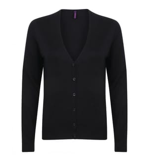 Henbury Damen Strickjacke mit V-Ausschnitt