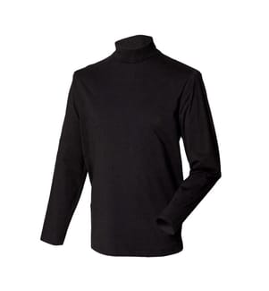 Henbury Herren Rollkragen-Sweatshirt, langärmlig, hoher Baumwollanteil