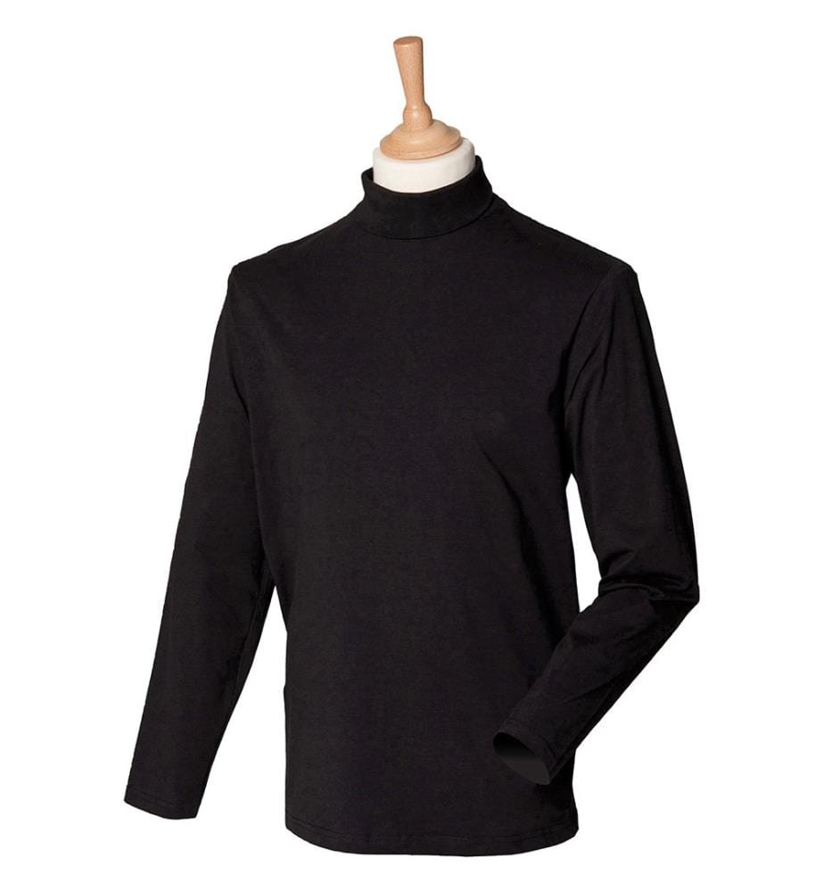 Henbury Herren Rollkragen-Sweatshirt, langärmlig, hoher Baumwollanteil