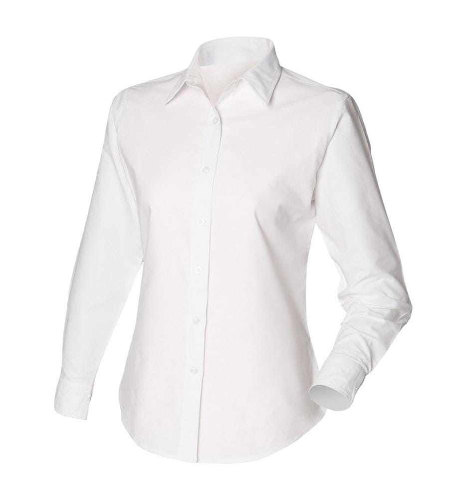Henbury Damen Oxford Bluse Langarm