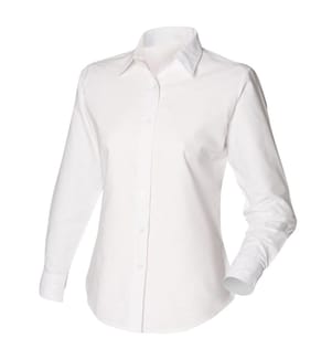 Henbury Damen Oxford Bluse Langarm