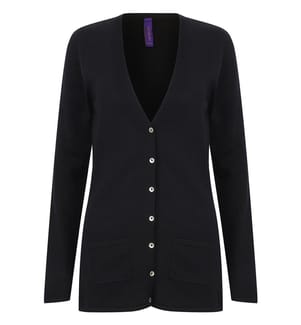 Henbury Damen Strickjacke mit V-Ausschnitt