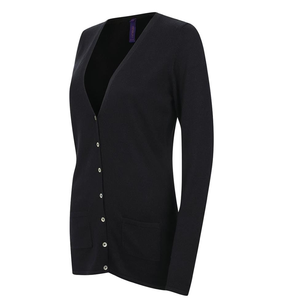 Henbury Damen Strickjacke mit V-Ausschnitt