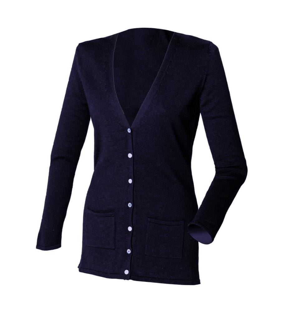Henbury Damen Strickjacke mit V-Ausschnitt
