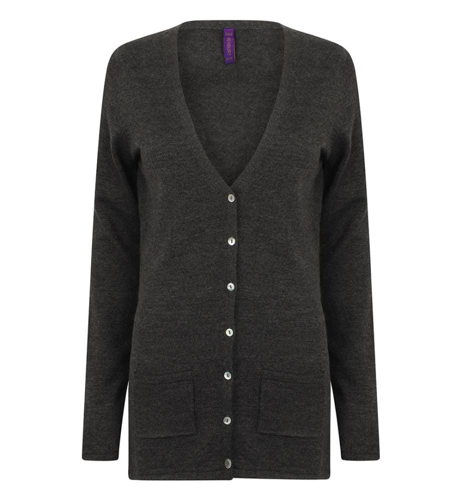 Henbury Damen Strickjacke mit V-Ausschnitt