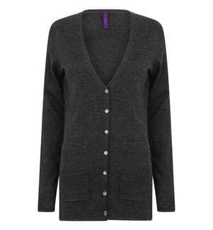 Henbury Damen Strickjacke mit V-Ausschnitt
