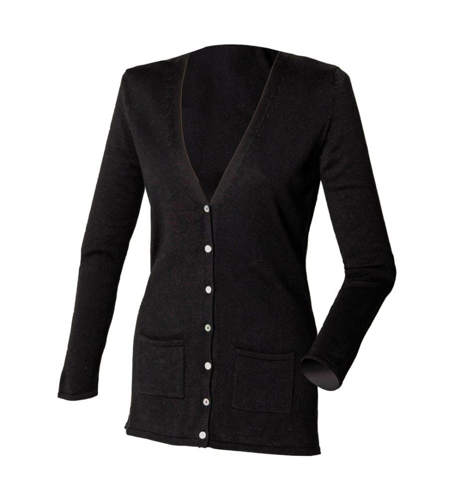 Henbury Damen Strickjacke mit V-Ausschnitt